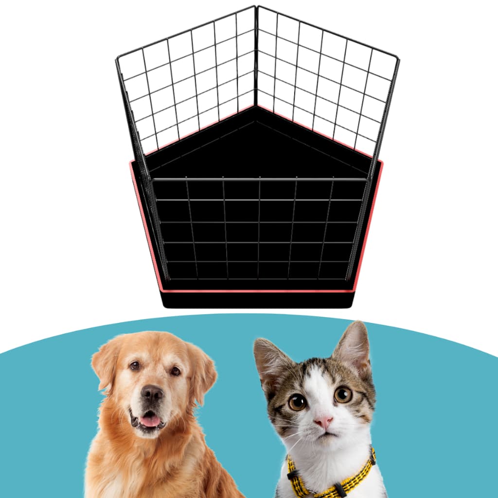 Cercado Pet Hexagonal 30x30 com 5 Grades para Cachorro Gato Barreira de Proteção Residencial
