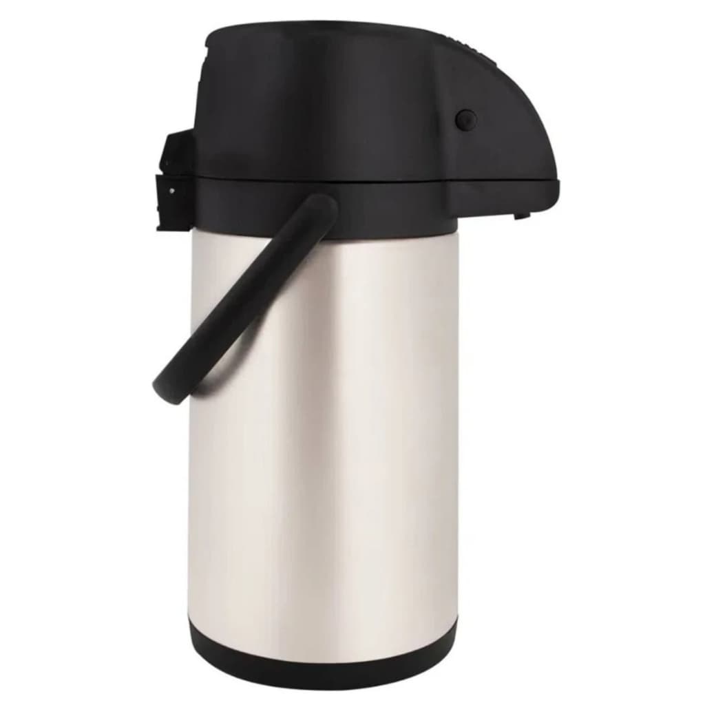 Garrafa Térmica 2,5L Aço Inox Hoteleira Base Giratória Para Café Bebidas Quentes Escritóri