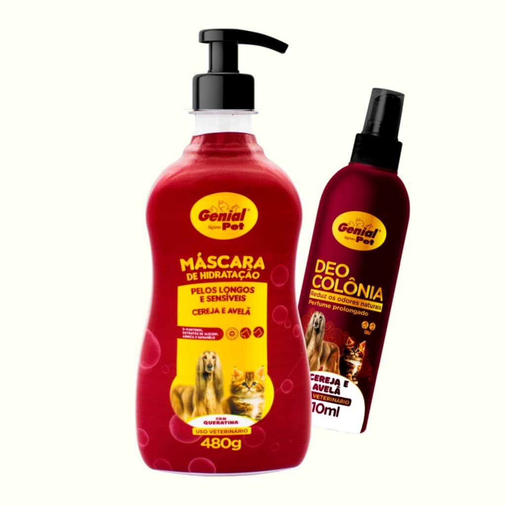 Máscara de Hidratação Potente Condicionador Pet Shop + Perfume Para Cachorro e Gato Pet