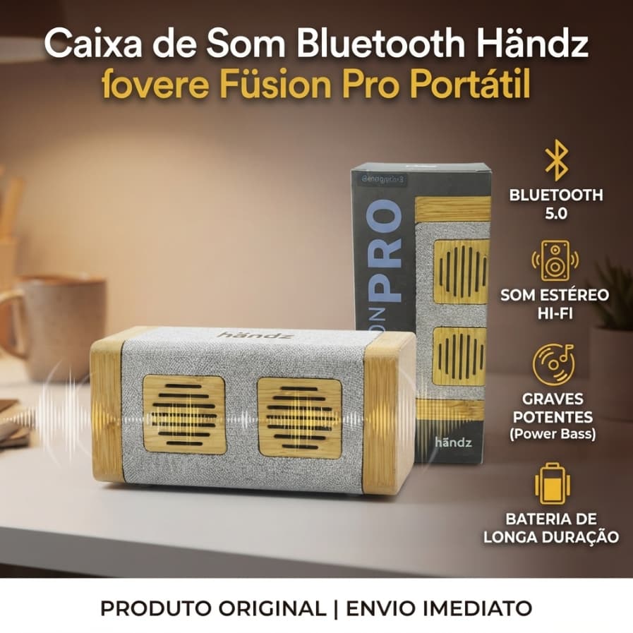 Caixa de Som Bluetooth Händz Füsion Pro Portátil Estéreo