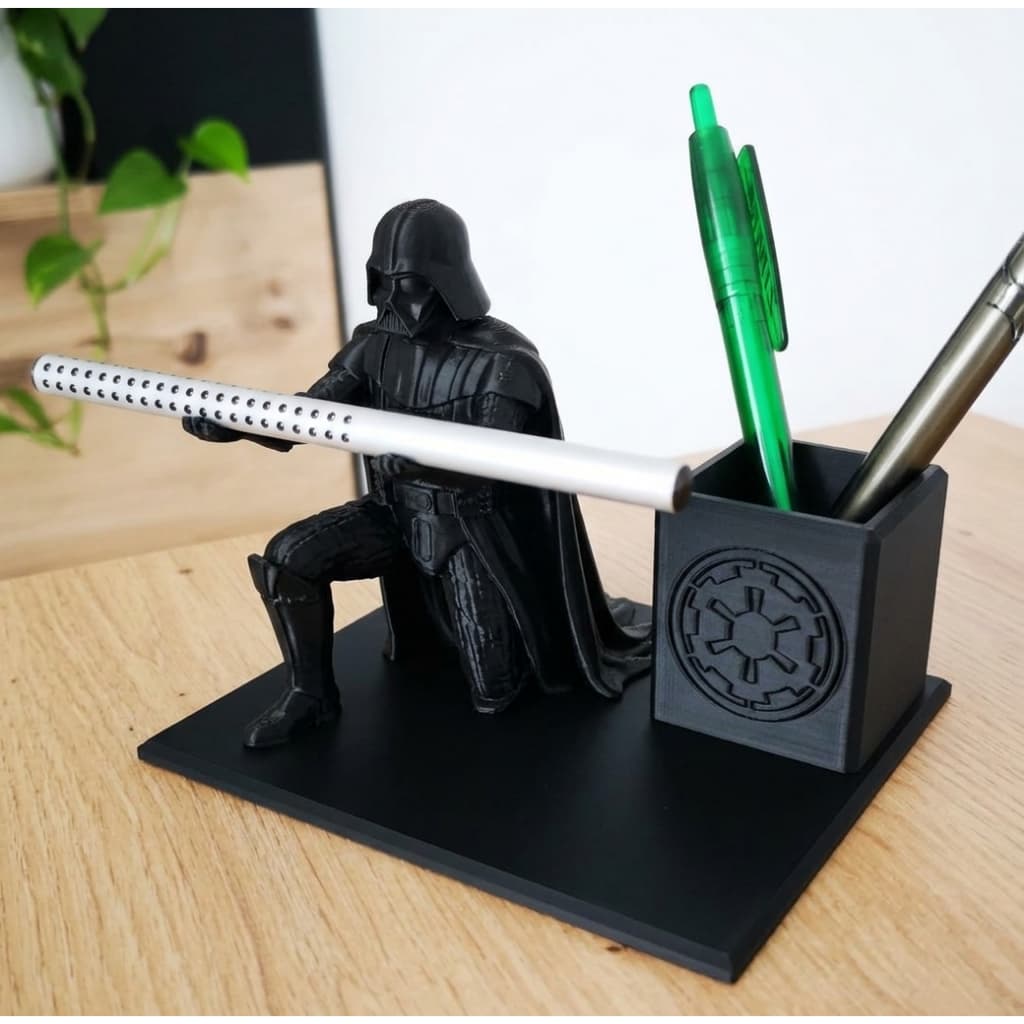 Organizador de Mesa Minimalista Darth Vader Star Wars Porta Caneta Escritório O Império Contra Ataca