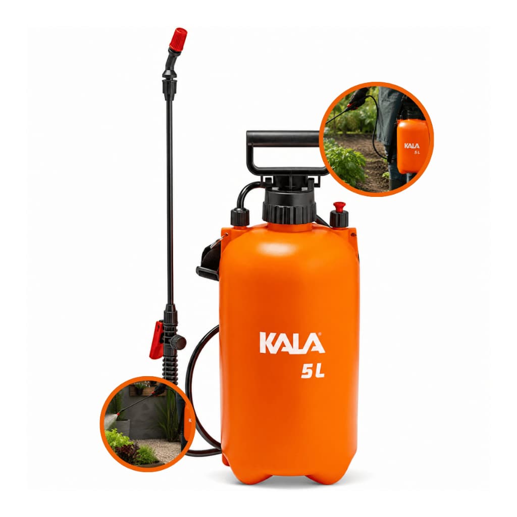 Pulverizador Manual Kala 5 Litros com Compressão Prévia e Bico Regulável