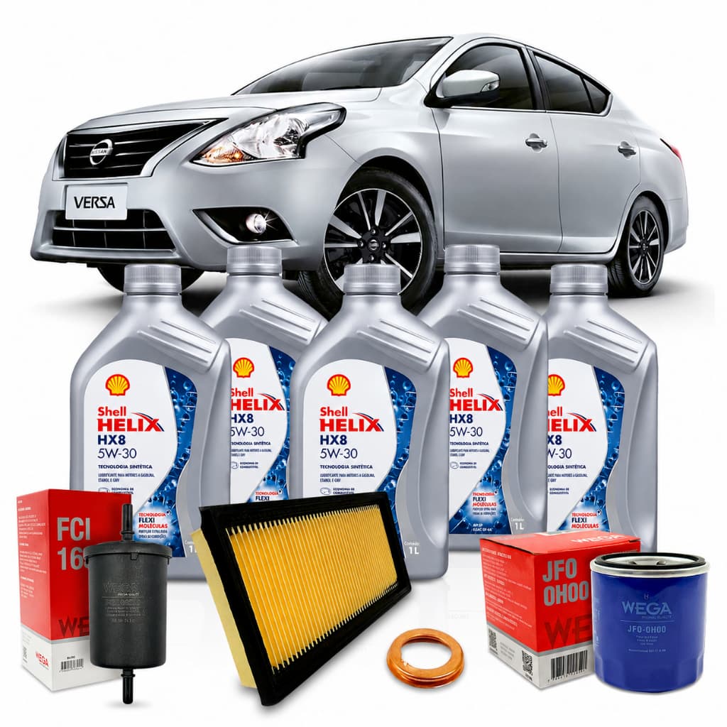 Kit Revisão Troca De Oleo 5w30 Nissan Versa 1.6 2011 A 2020