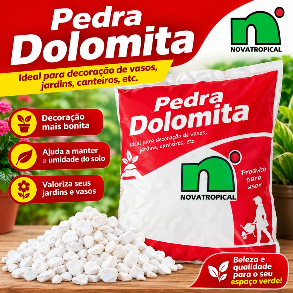 PEDRA DOLOMITA  BRANCA PCTE COM 2 KG