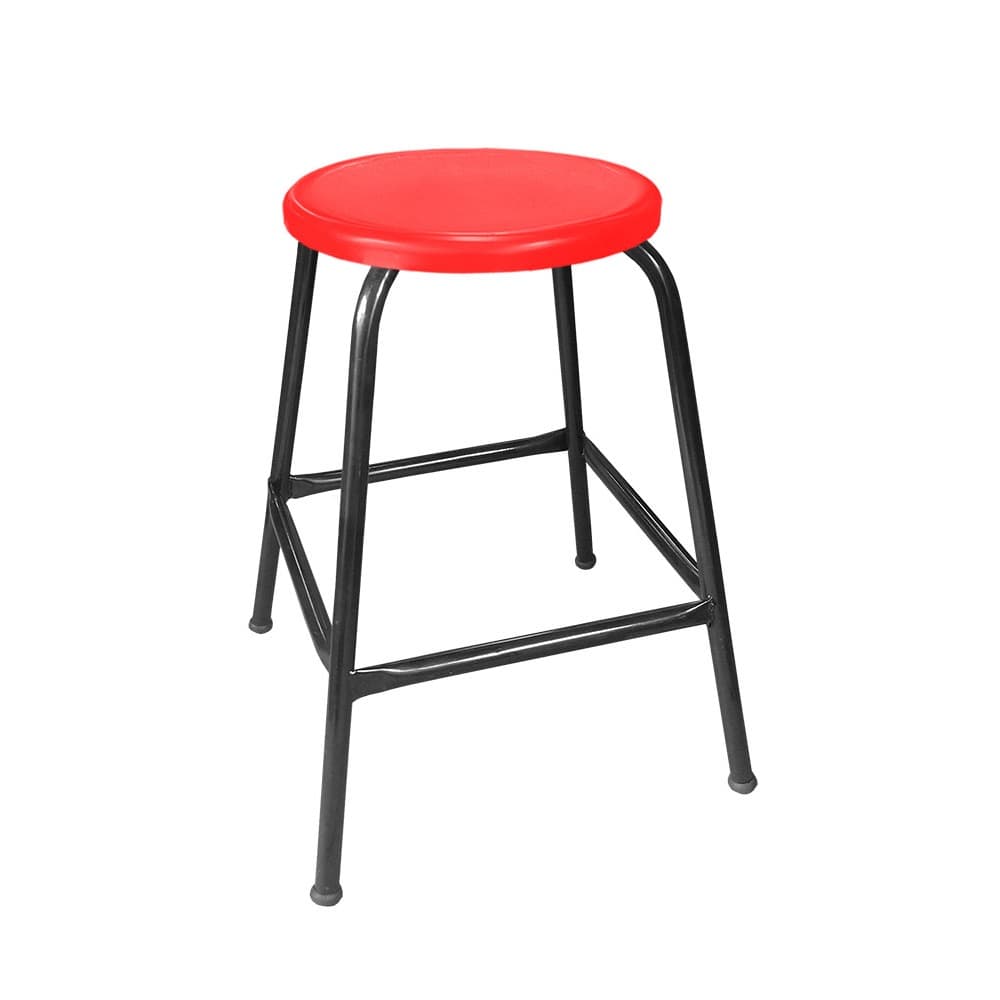 Banco Baixo de Metal 55cm Altura Assento Plástico Reforçado Bar
