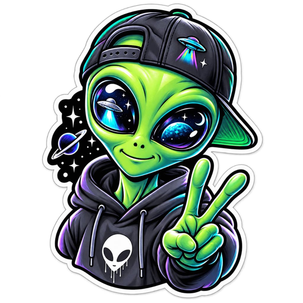 Adesivo Alienígena Alien Et para Carro Moto Caminhão Capacete não desbota adesivo de vinil ENVIO IMEDIATO
