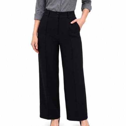Calça Feminina Social Pantalona Premium Cintura Alta