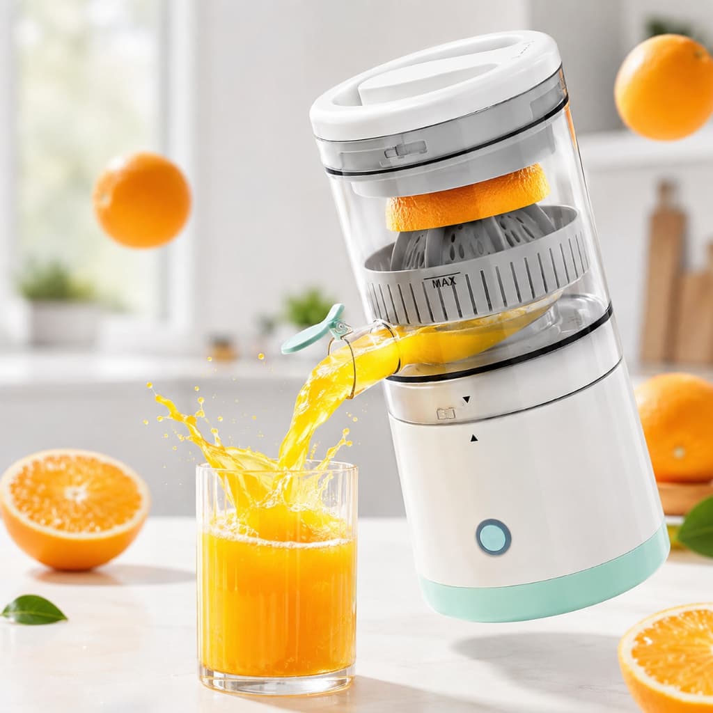 Espremedor Elétrico Liquidificador Laranja Limão Frutas Fazer Sucos Recarregável usb
