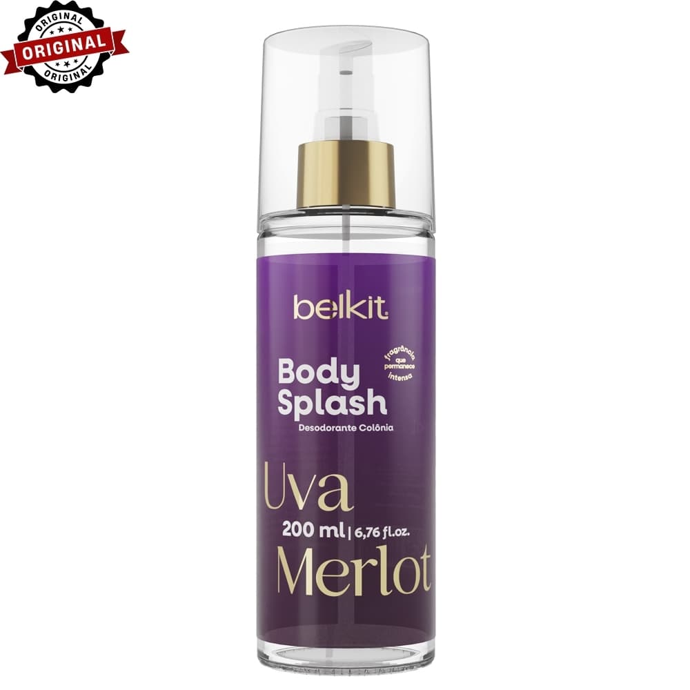 Body Splash Uva Merlot 200ml BELKIT | Alta Projeção | Alta fixação | Perfumaria Fina