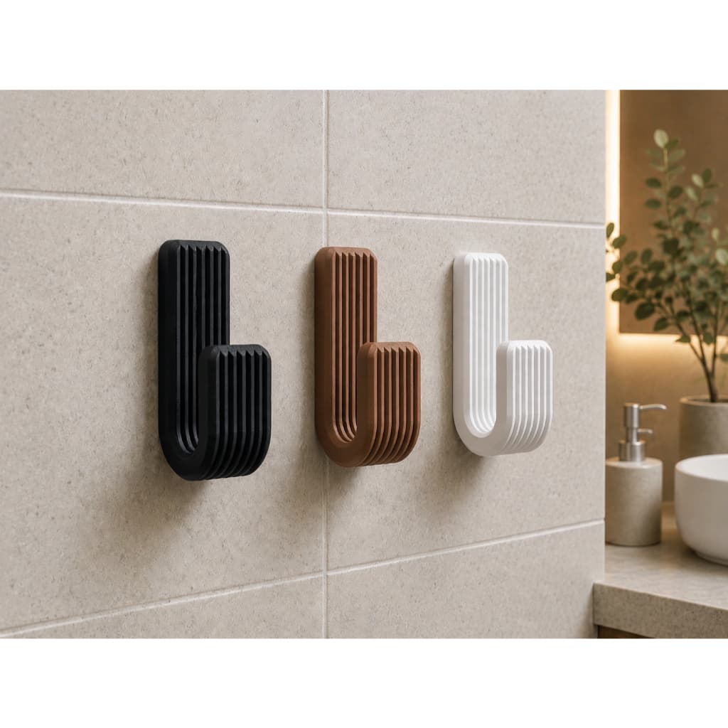 Kit Com 3 Ganchos Toalha Suporte Resistente Com Fita Dupla Face Para Toalhas Roupas Acessórios