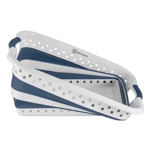 Cesto De Roupas Electrolux Branco E Azul 44,5cm  40 Litros