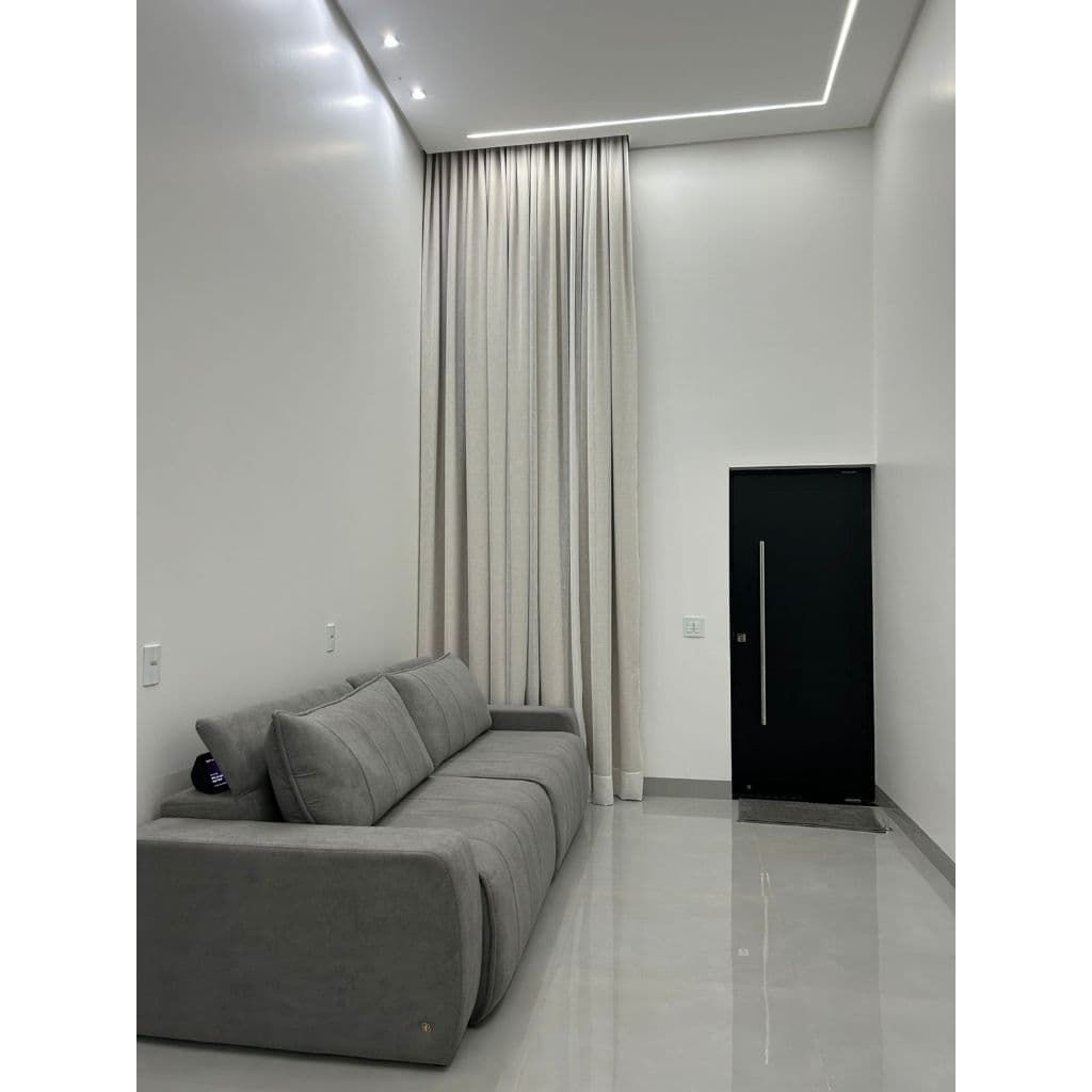 Cortina Trilho Duplo 6,00x2,30/2,40/2,50/2,60/2,70-2,80 Voil Gaze Linho + Forro Blackout 100% Alto Padrão