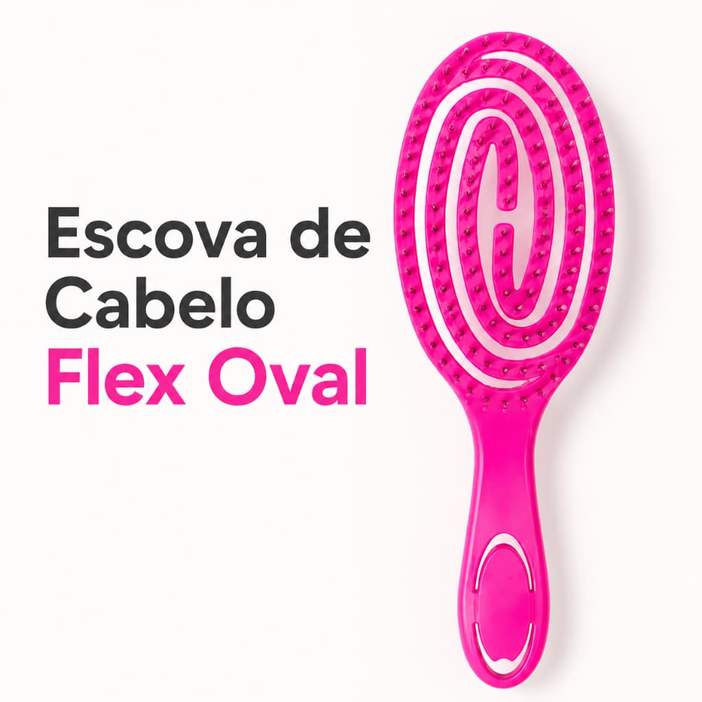 Escova de Cabelo Flex Flexível Desembaraçadora Kit com 1 2 3 5 e 10 Unidades Atacado Barata