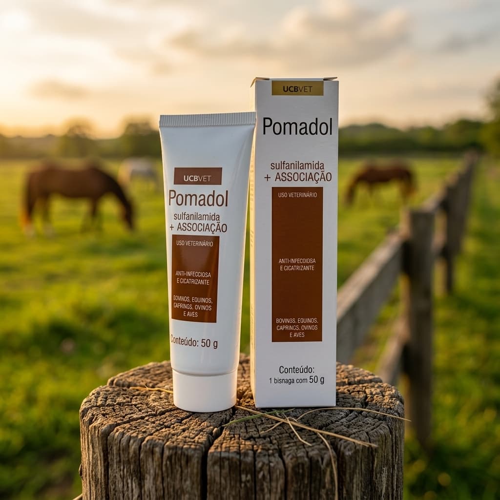 Pomadol UCBVET 50g Pomada Cicatrizante Veterinária para Cães e Gatos