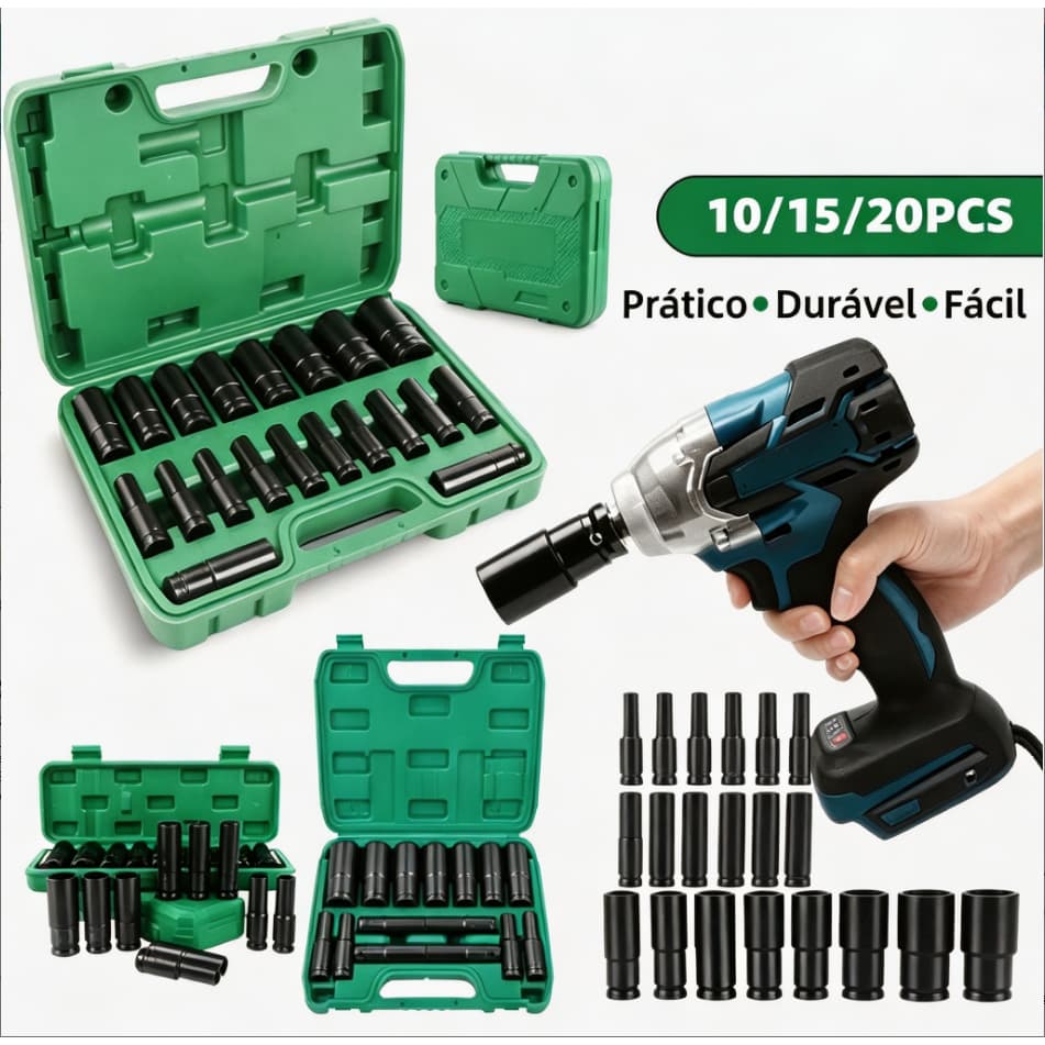 10/15/20 Peças Conjunto De Soquete De Impacto Longo 1/2 8 A 32 mm