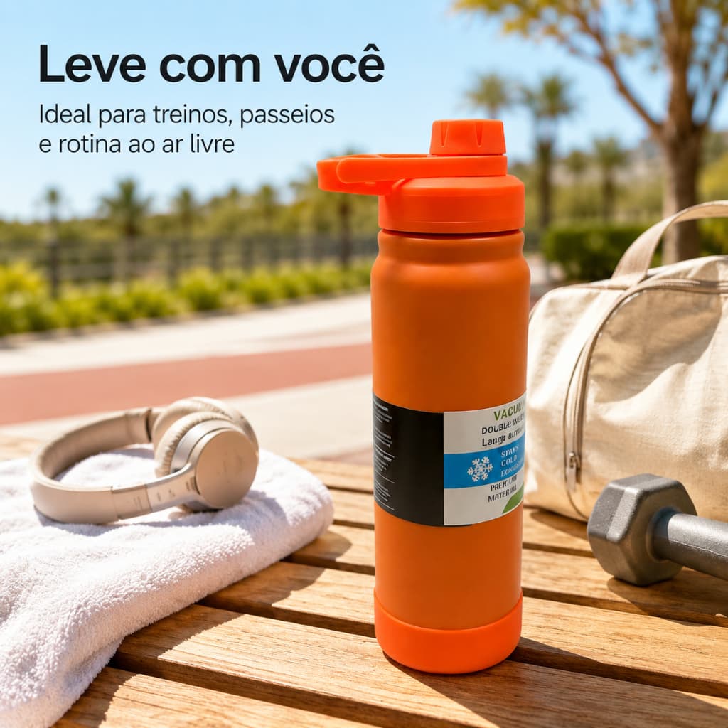Garrafa Térmica Esportiva Isolamento Térmico Garrafa Térmica Grande 800ml Mantém Quente e Frio, À Prova de Vazamentos