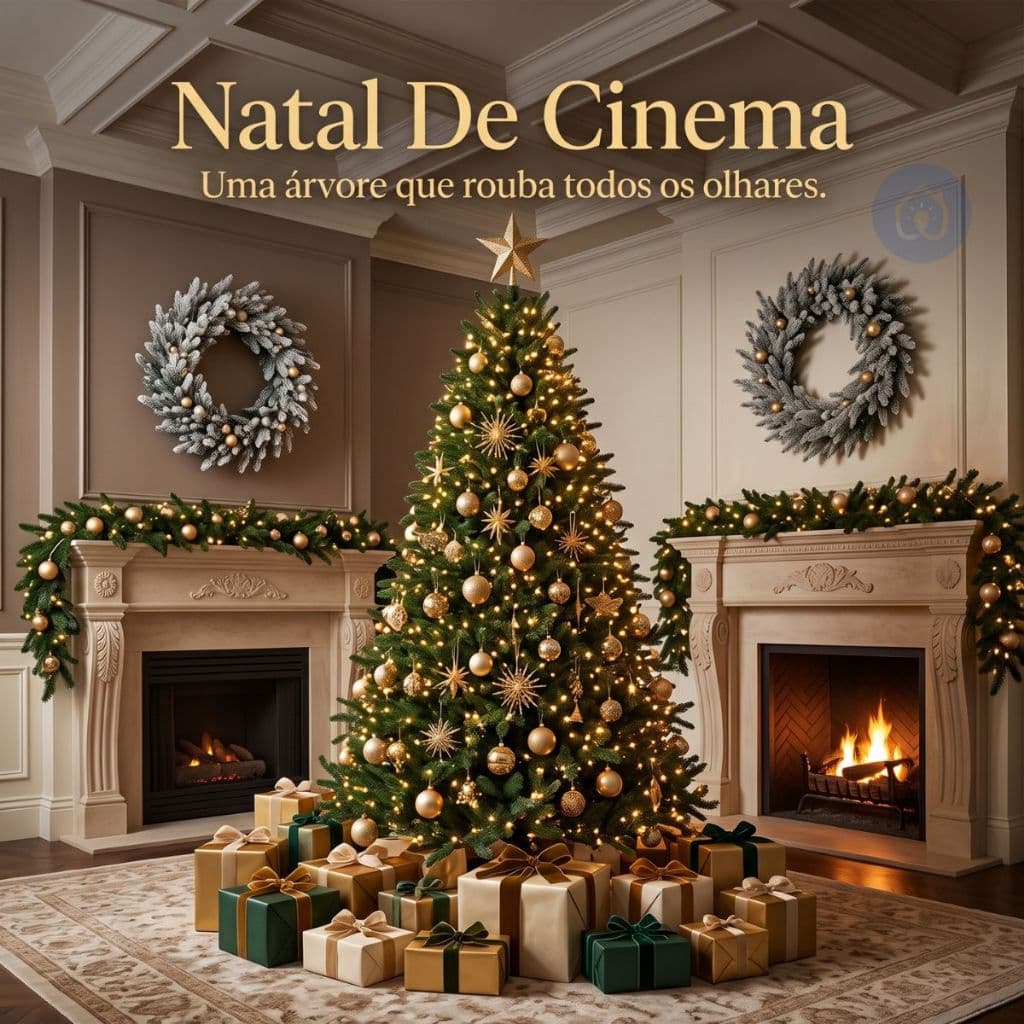 Pinheiro Natalino Artificial 240cm Galhos Naturais Verde Decoração Festiva