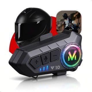 Intercomunicador Bluetooth para Capacete Y10 Moto Hi-Fi IP67 USB-C RGB