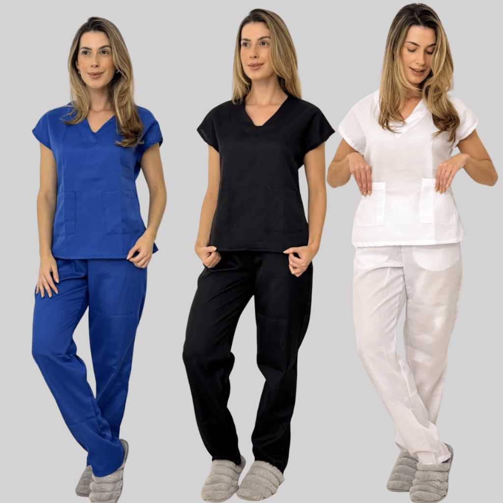 Pijama Cirúrgico Feminino Pijama Enfermagem Hospitalar Scrub Uniforme Hospitalar
