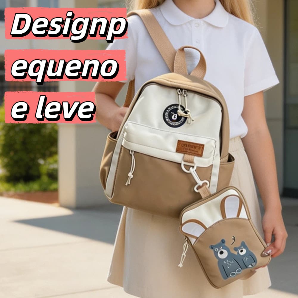 Mochila infantil Mochila escolar Mochila escolar para alunos do ensino fundamental Capacidade adequada Design compacto