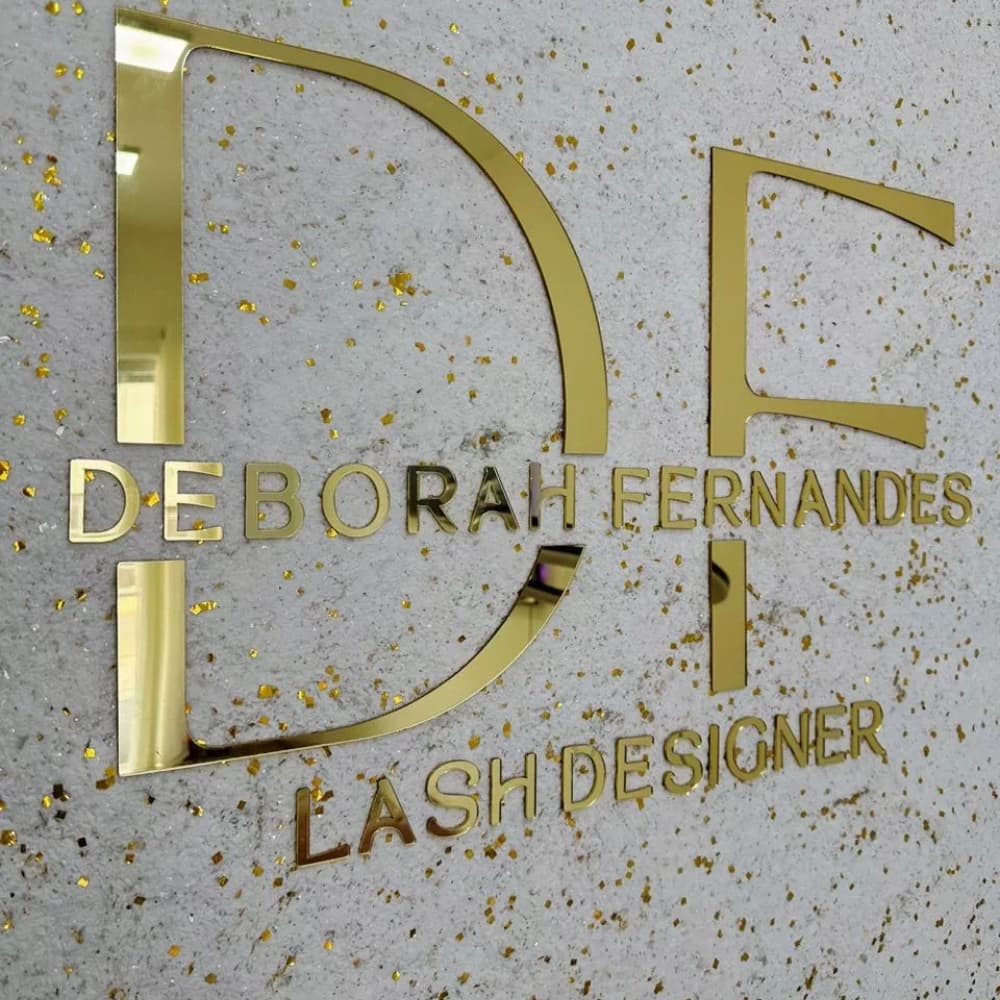 Logo Acrílico Espelhado Personalizado Letreiro 3D Parede Studio Salão De Beleza Recepção Loja Com Fita Dupla Face