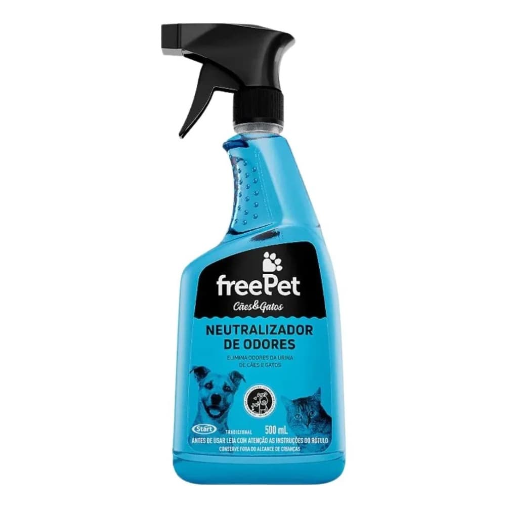 Free Pet Neutralizador De Odores Tradicional 500ml Cães E Gatos Tira Cheiro De Urina