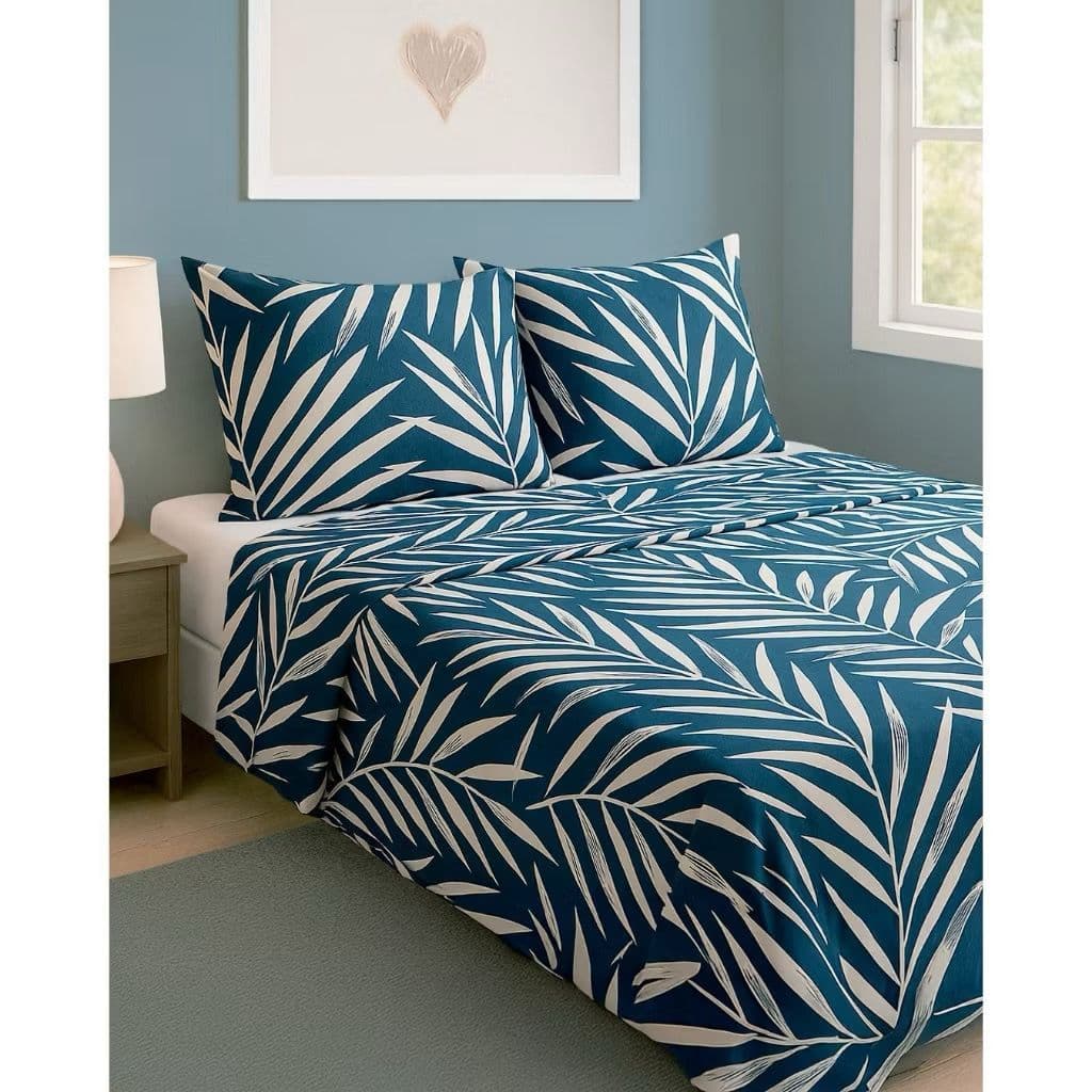 Jogo de Cama Queen 180 Fios Percal – Lençol Queen 4 Peças com Elástico – Macio, Confortável e Durável