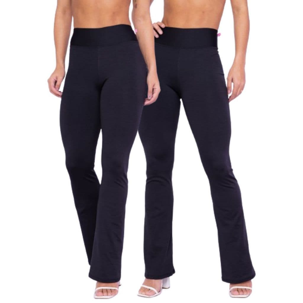 Calça Legging Calça Leg Flare Boca De Sino Bailarina Academia Levanta Bumbum
