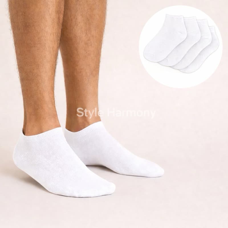 Kit até 48 Pares de Meias Brancas Soquete Cano Curto Masculina Feminina Unissex