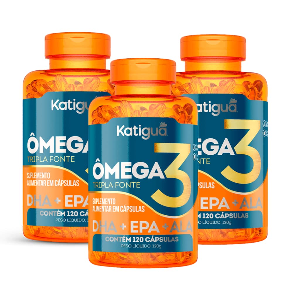 Ômega 3 1000mg DHA EPA ALA Tripla Fonte 120caps – Katiguá