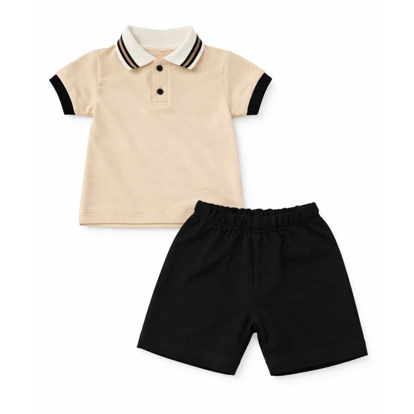 Conjunto Polo Infantil criança/Bebê em piquet Confortável Premium respirável e sem pinicar