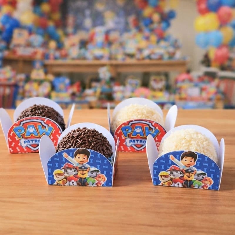 Forminhas Docinhos Patrulha Canina | 4 Pétalas | Lembrancinhas Festa Tema Patrulha Canina