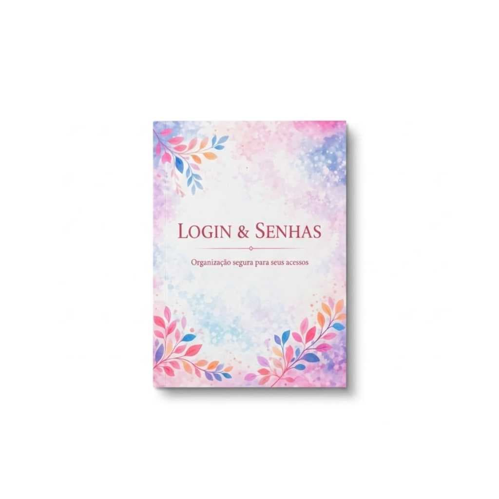 Caderno de controle de Login e Senhas 10x14cm