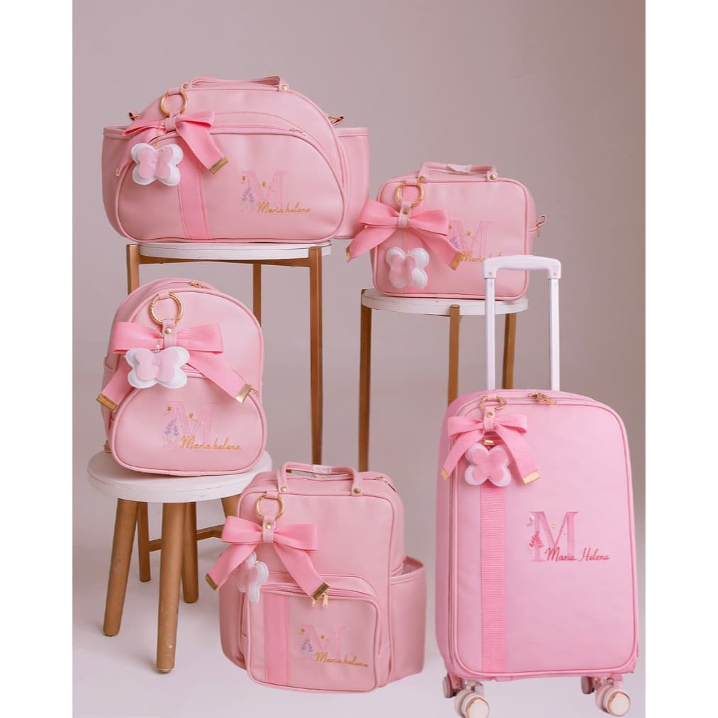 Bolsa Maternidade Personalizada Nome Bebê Jardim Encantado Coleção Maria Helena