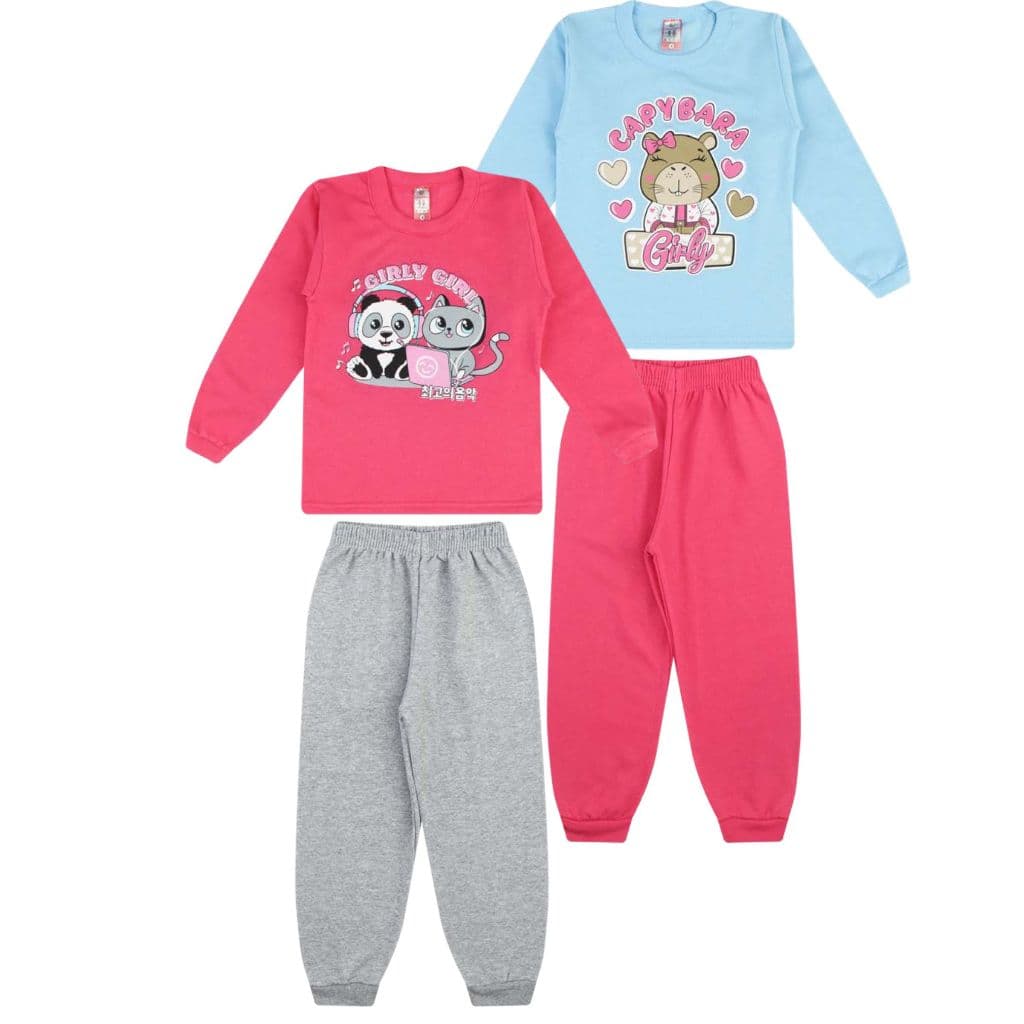 Kit Sortido 4 Peças de Roupas  MENINA Inverno SORTIDOS