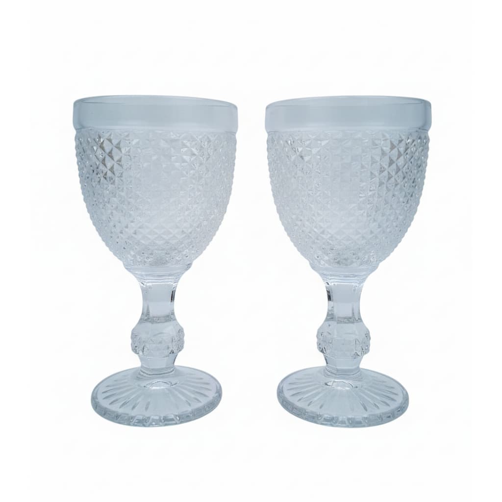 Kit Taça De Vinho Vidro Barroco Wheaton 330ml Elegante Luxo 2 unidades