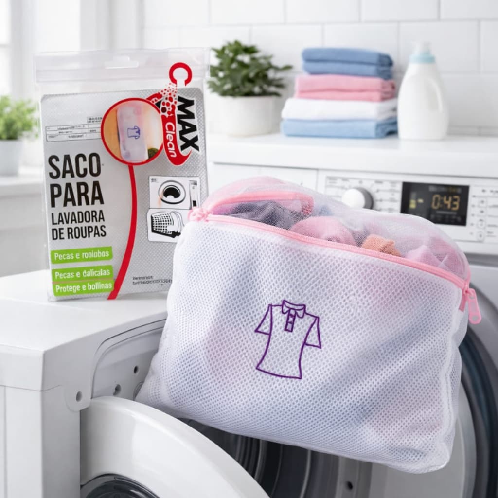 Saco Saquinho Protetor de Roupas Delicadas para Máquina e Lavadora