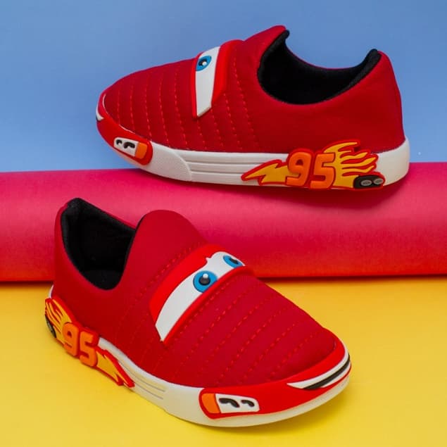 Tênis Infantil Menino Calce Fácil Antiderrapante Carros Casual Confortável Macio Promoção Moda