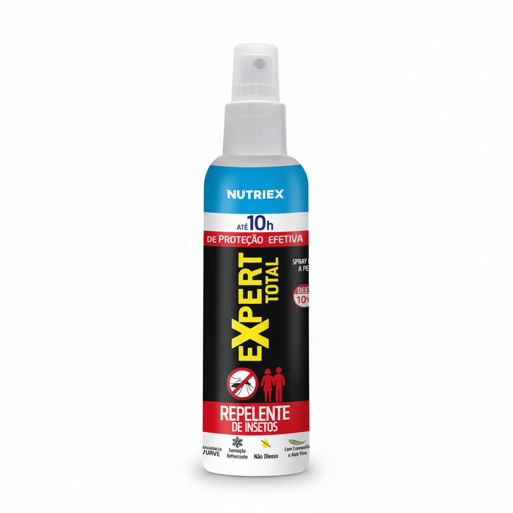 kit Repelente Spray de Insetos Expert Total Nutriex 10 h DEET com Camomila e Aloe Vera