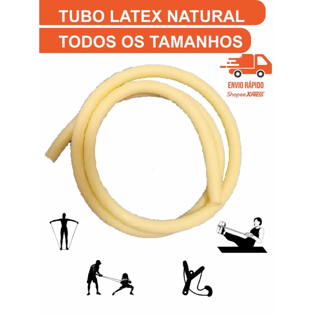 10 MT. Tubo de Látex para Treino e Fortalecimento Muscular, Fitness Estilingue