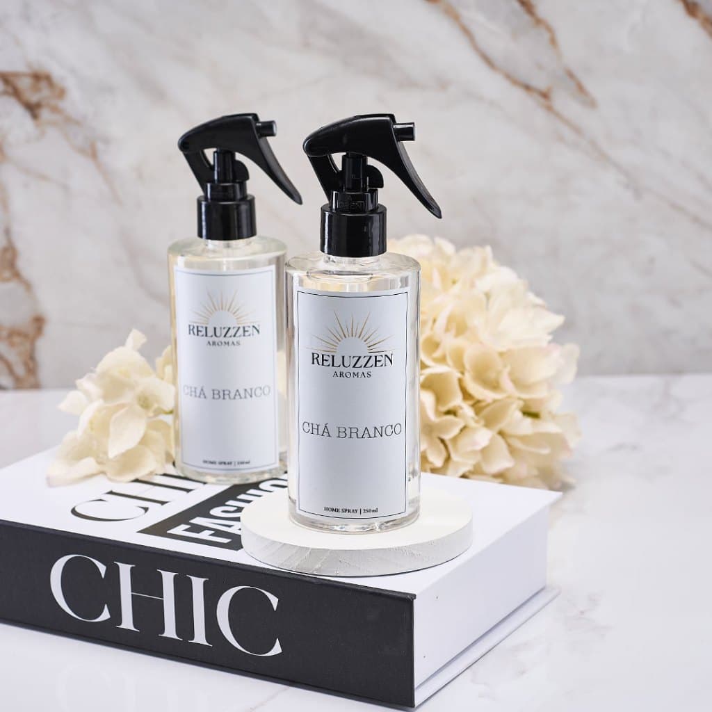 Home Spray Chá Branco 250ml Aromatizador de Ambiente Perfume para Casa Essência Premium