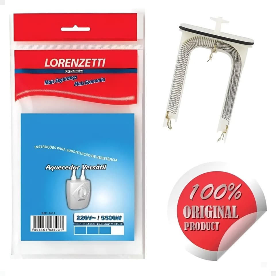 Resistencia Lorenzetti Versatil Aquece 220/5500W 755G