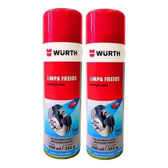 Kit 2 Desengraxantes Spray Express Limpa Motor Óleo Rodas Automotivo 500ml Wurth