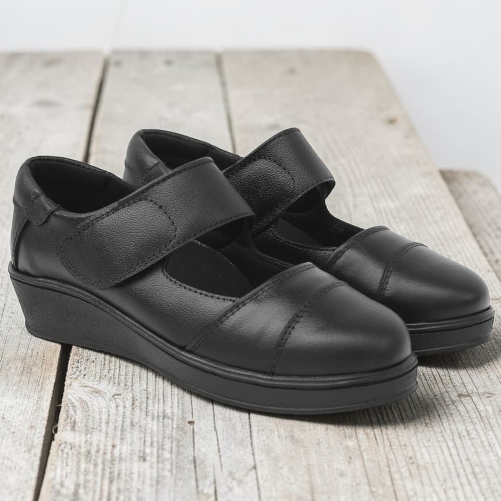 Sapato Anabela Feminino Social Trabalho Confortável Slip On - Modelo 17040