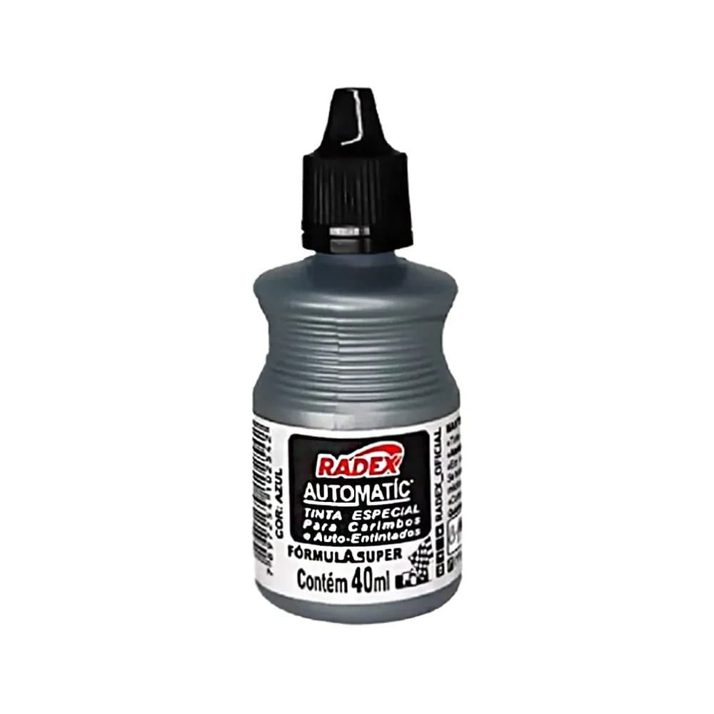 Tinta Carimbo Automático 40ml Preto Radex