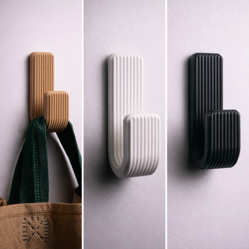 Kit 3 Ganchos Toalheiro de Parede Cabide Moderno Minimalista