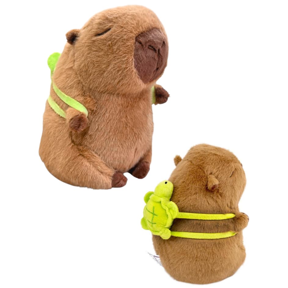 Capivara de pelúcia / Capivara com mochila de tartaruga / Capivara de pelucia antialergica