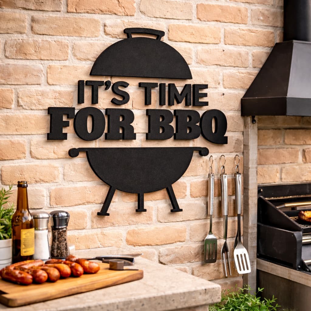 Quadro Cantinho do Churrasco Decorativo para Churrasqueira em MDF Premium - Decoração