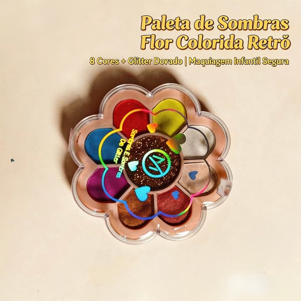 Paleta de sombras de olhos 8 cores - Pigmentação forte, longa duração - Ideal para festas