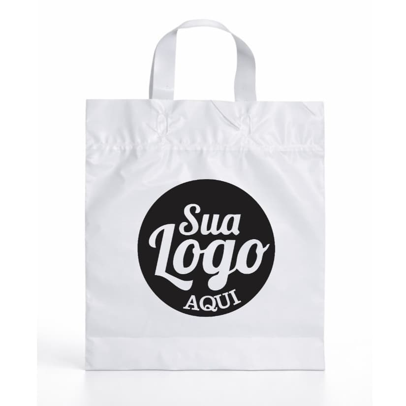 Sacola de alça fita - bolsa para loja 30x45 - 100/250/500 unidade PERSONALIZADA COM O SEU LOGO